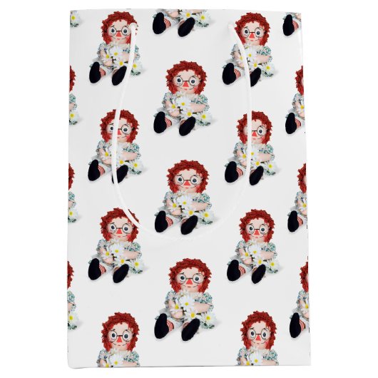 lappenpop met daisy boeket medium cadeauzakje (Voorkant)