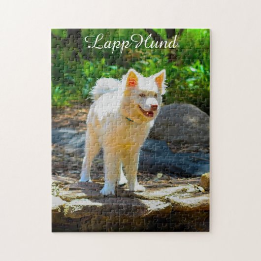 Lapphund-hond. Legpuzzel (Verticaal)