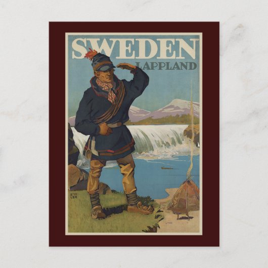 Lappland Zweden Briefkaart (Voorkant)