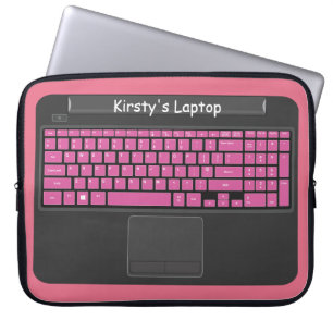 Laptop-afbeelding met roze toetsen laptop sleeve