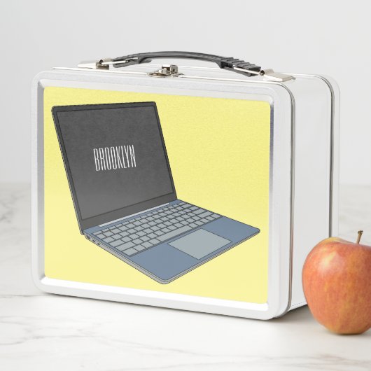 Laptop cartoon illustratie (In situ)