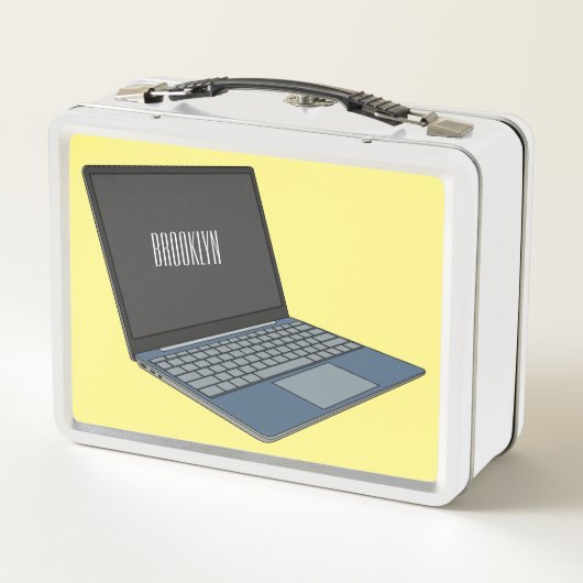 Laptop cartoon illustratie (Achterkant)