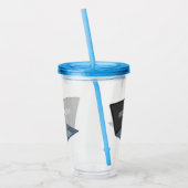 Laptop cartoon illustratie acryl drinkbeker (Links)