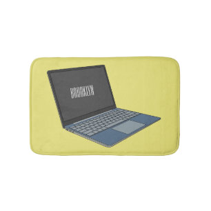 Laptop cartoon illustratie badmat