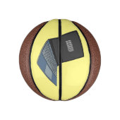 Laptop cartoon illustratie basketbal (Verticaal)