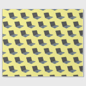 Laptop cartoon illustratie cadeaupapier (Vlak)