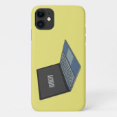 Laptop cartoon illustratie Case-Mate iPhone case (Achterkant)