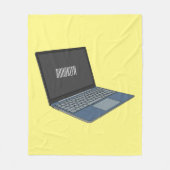 Laptop cartoon illustratie fleece deken (Voorkant)