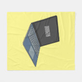 Laptop cartoon illustratie fleece deken (Voorkant (Horizontaal))