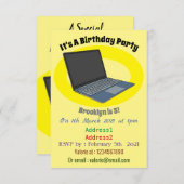 Laptop cartoon illustratie kaart (Voorkant / Achterkant)