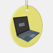 Laptop cartoon illustratie keramisch ornament (Rechts)