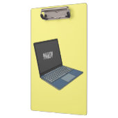 Laptop cartoon illustratie klembord (Links)