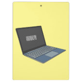 Laptop cartoon illustratie klembord (Achterkant)