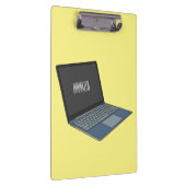 Laptop cartoon illustratie klembord (Rechts)