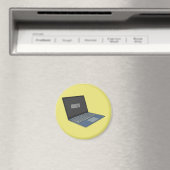 Laptop cartoon illustratie magneet (Insitu (Vaatwasser))