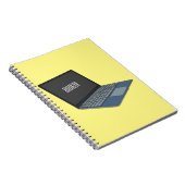 Laptop cartoon illustratie notitieboek (Rechterzijde)