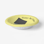 Laptop cartoon illustratie papieren kommen (Gebogen)