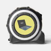 Laptop cartoon illustratie rolmaat (Voorkant)