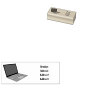 Laptop cartoon illustratie rubberstempel (Gestempeld)