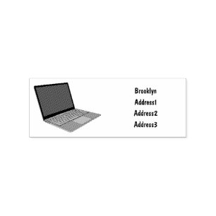 Laptop cartoon illustratie rubberstempel
