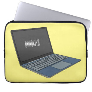 Laptop cartoon illustratie sleeve