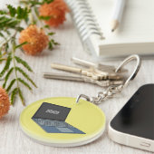 Laptop cartoon illustratie sleutelhanger (Voorkant Rechts)