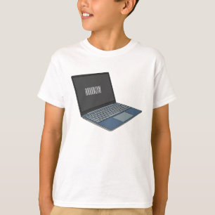 Laptop cartoon illustratie t-shirt