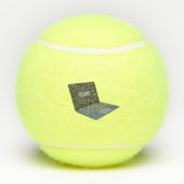 Laptop cartoon illustratie tennisballen (Achterkant)