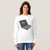Laptop cartoon illustratie trui (Voorkant volledig)