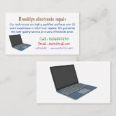 Laptop cartoon illustratie visitekaartje (Voorkant / Achterkant)