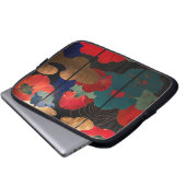 laptop case Japanese style flower (Voorkant onderkant)