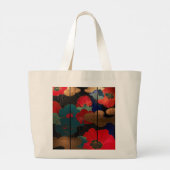 laptop case Japanese style flower Grote Tote Bag (Achterkant)