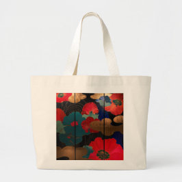 laptop case Japanese style flower Grote Tote Bag