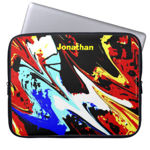 Laptop Computer Hoesje Kleurrijke Abstracte gele t Sleeve