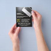 Laptop, Computer Repair Specialist Adverteren Flyer (Hand)