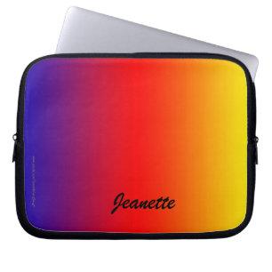 Laptop Computer Sleeve Rainbow Vivid Colors