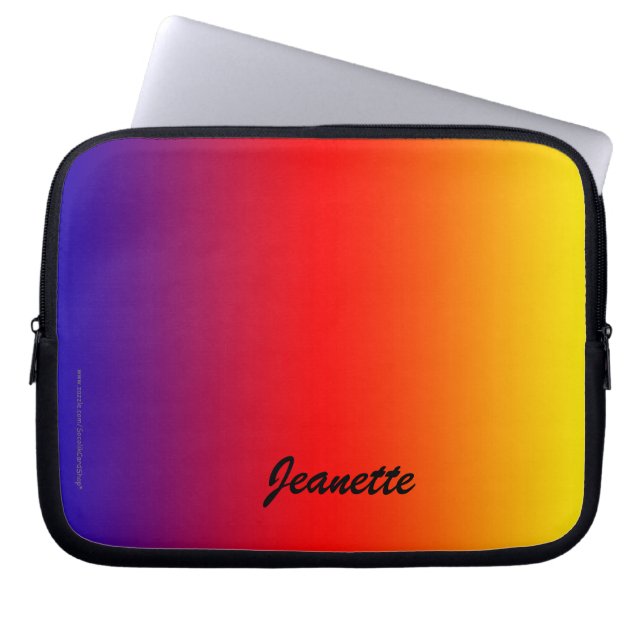 Laptop Computer Sleeve Rainbow Vivid Colors (Voorkant)