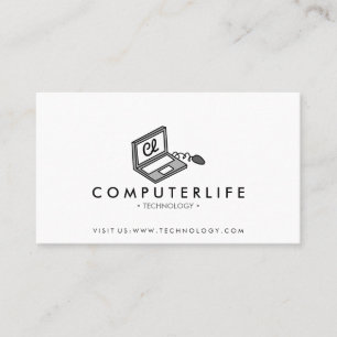 Laptop computer tech IT technologie SEO specialist Visitekaartje
