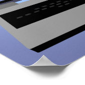 Laptop Computer Wereldkaart Print Poster (Hoek)