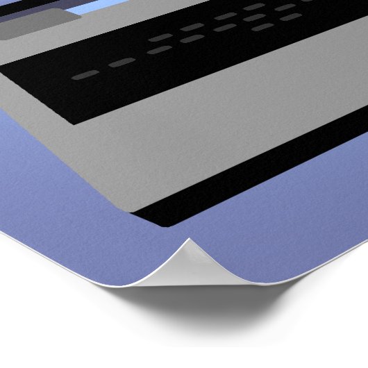 Laptop Computer Wereldkaart Print Poster (Hoek)