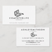 Laptop computertechnologie seo specialist visitekaartje (Voorkant / Achterkant)