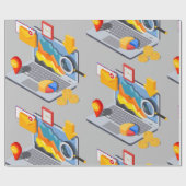 Laptop Computing Cadeaupapier (Vlak)