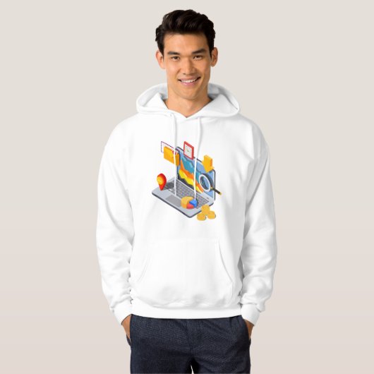 Laptop Computing Hoodie (Voorkant volledig)