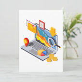 Laptop Computing Kaart (Staand voorkant)