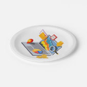 Laptop Computing Papieren Bordje (Gekanteld)