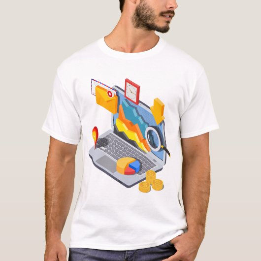 Laptop Computing T-shirt (Voorkant)