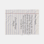 Laptop handgeschreven liefdesbrief of berichtaange fleece deken (Voorkant (Horizontaal))