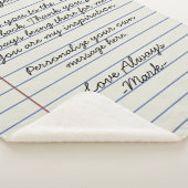 Laptop handgeschreven liefdesbrief of berichtaange sherpa deken (3/4)