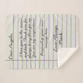 Laptop handgeschreven liefdesbrief of berichtaange sherpa deken (Voorkant (horizontaal))