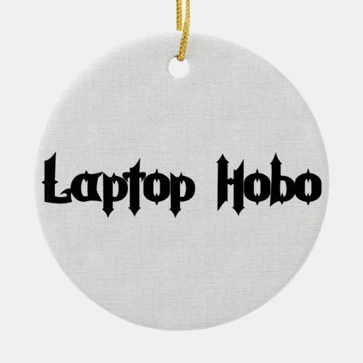 Laptop Hobo Keramisch Ornament (Voorkant)